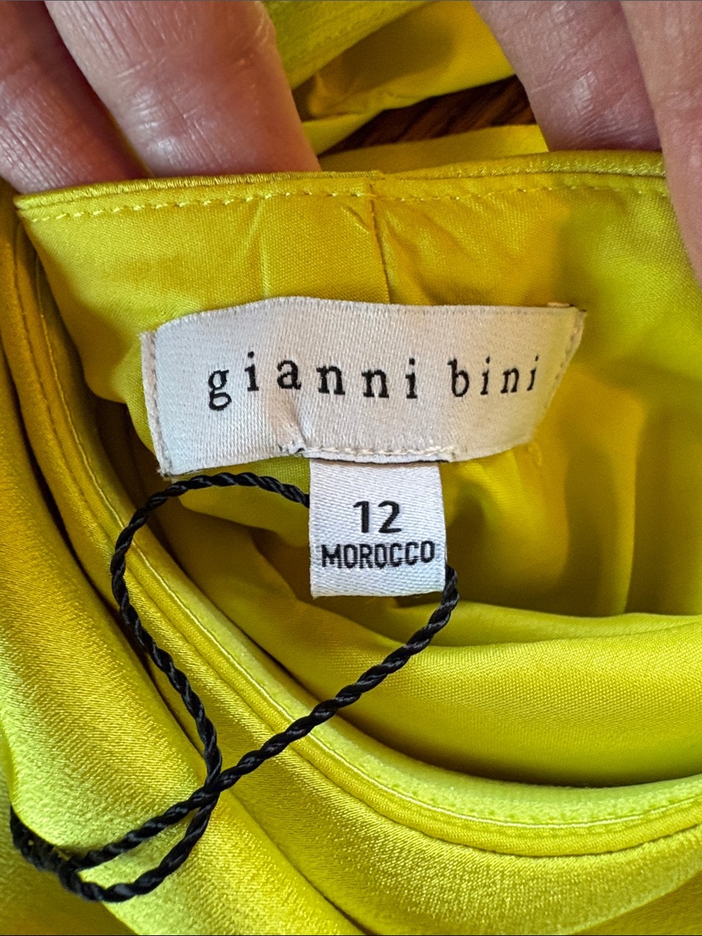 Gianni Bini sz 12 Francesca chartreuse maxi slip dress NWT - Picture 8 of 10